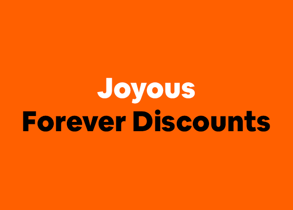 Joyous offers forever discounts: we never stop giving you discounts to great local, independent restaurants