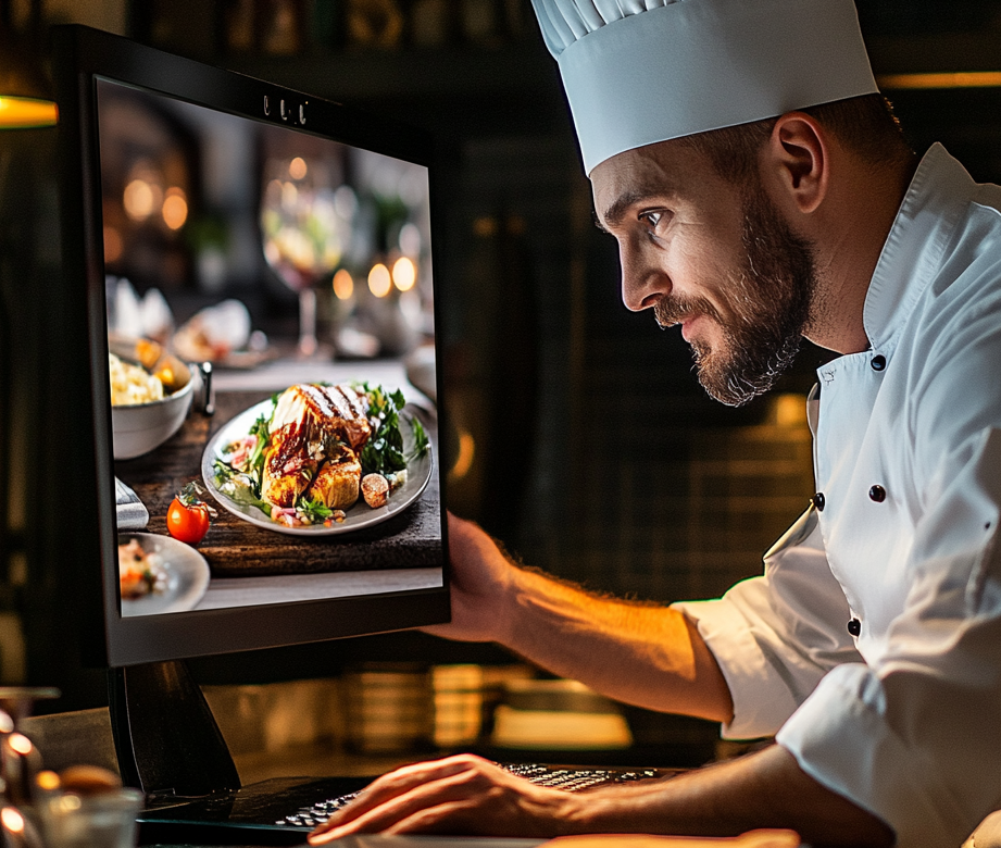 A happy chef using Joyous for all their marketing and promotion so they don't have to do any of it themselves